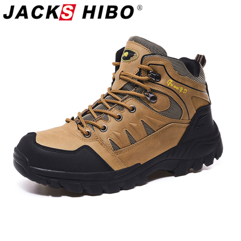 Jackshibo hommes chaussures de randonnée en plein air alpiniste escalade baskets imperméable tactique randonnée chaussures hommes Camping marche bottes ► Photo 1/6