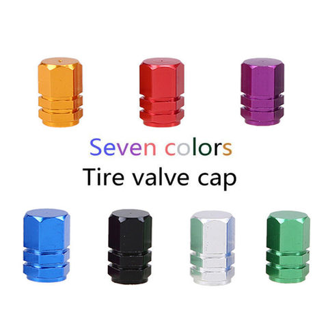 4 pièce/ensemble capuchon de tige de Valve de pneu de voiture tige de pneu couvercle de valve d'air aluminium universel étanche à l'air 7 couleurs 