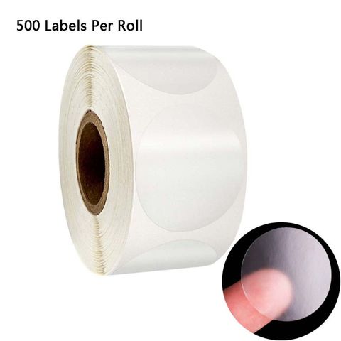 500 pièces/rouleau rond Transparent autocollants timbre enveloppes cartes Invitations de mariage paquets Scrapbooking décoration ► Photo 1/5