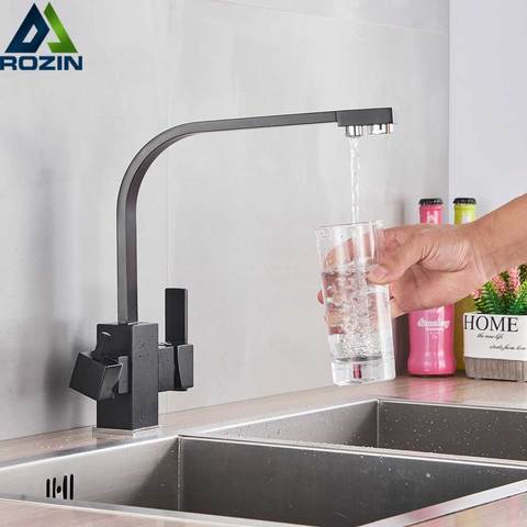 Robinet mitigeur pour évier de cuisine, blanc, Purification des points, eau potable ► Photo 1/6