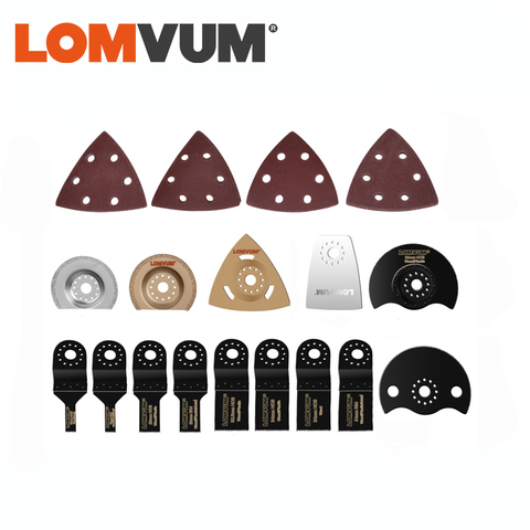 LOMVUM-ensemble complet d'accessoires pour outils oscillants, lame de coupe du papier abrasif ► Photo 1/3