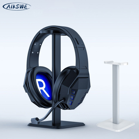 AIKSWE support de casque support de casque Stable barre de support en aluminium ABS anti-dérapant Base support d'écouteurs pour toutes les tailles d'écouteurs ► Photo 1/6