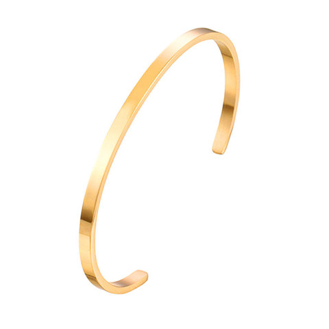 Bracelet unisexe Simple avec ouverture en acier inoxydable, pour les amoureux, peut être fait à faire soi-même alphanumérique ► Photo 1/6