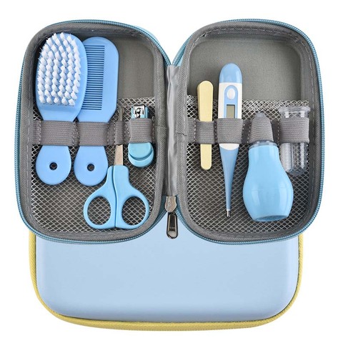 8 pièces/ensemble bébé ciseaux à ongles Clipper Portable infantile enfant outils de santé ensembles nouveau-né toilettage soins Kits pour enfant en bas âge cadeau ► Photo 1/6