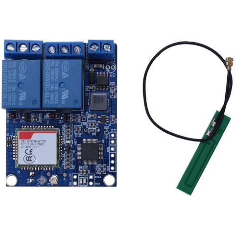 Commutateur de télécommande Sms Gsm Sim800C Stm32F103C8T6 Module de relais à 2 canaux pour pompe à oxygène à effet de serre ► Photo 1/6