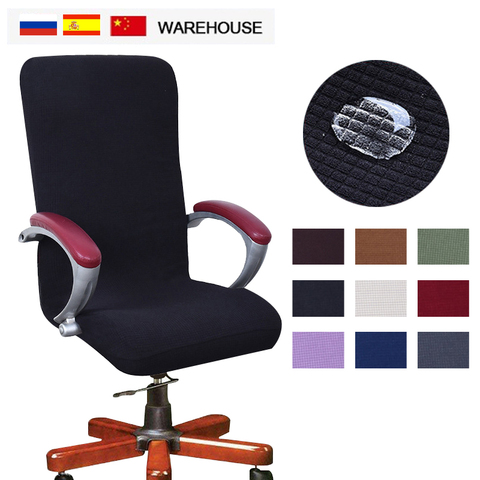 Nouveau 9 couleurs moderne Spandex ordinateur chaise couverture 100% Polyester élastique tissu bureau chaise couverture facile lavable amovible ► Photo 1/6