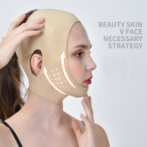 Masque de lifting du visage en forme de V, Bandage Facial amincissant, menton, joue, ceinture de levage, Anti-rides, beauté du cou, massage du visage ► Photo 1/6