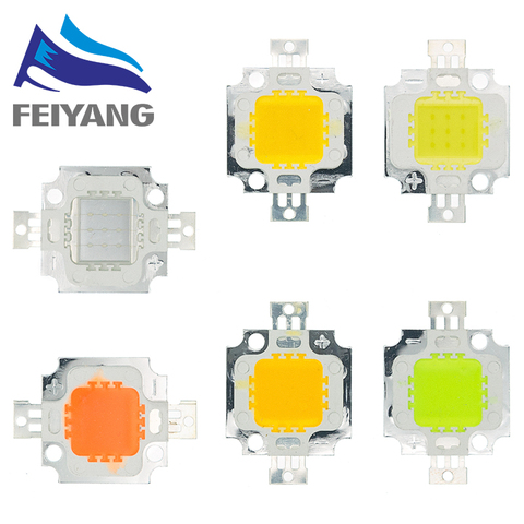 Perles de lampe LED haute puissance intégrées 10W, 200 pièces, 10w, rouge/bleu/vert/jaune/blanc/blanc chaud, puce LED ► Photo 1/6