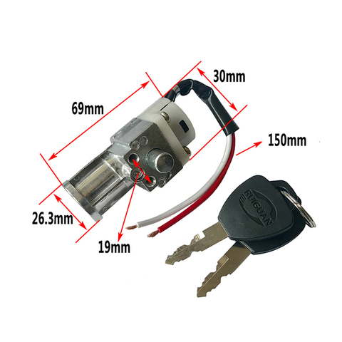 Chargeur de batterie haute Performance universel, Mini serrure avec 2 clés pour moto, vélo électrique, Scooter électrique ► Photo 1/6