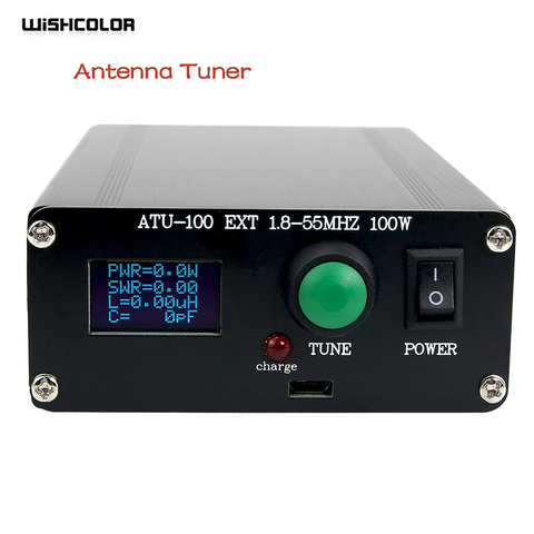 Nouveau Tuner d'antenne automatique ATU100 100W 1.8-50MHz avec écran OLED 0.96 pouces, batterie intérieure pour Station de Radio à ondes courtes 10-100W ► Photo 1/6