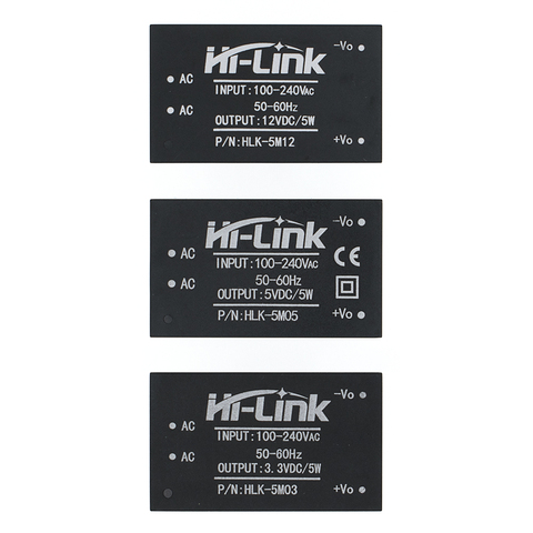 HLK-5M05 HLK-5M03 HLK-5M12 5 w AC-DC 220 v à 12 v/5 v/3.3 v Abaisseur module D'alimentation Convertisseur Intelligent ► Photo 1/6