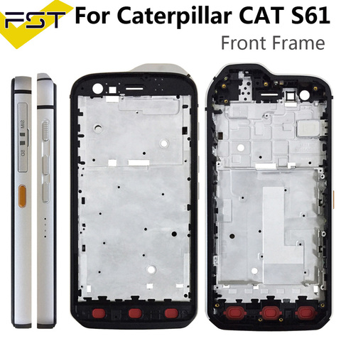 Cadre avant de téléphone pour Caterpillar Cat S61 S 61, boîtier sans LCD, pièces de réparation pour Caterpillar Cat S61 S 61, 1 pièce ► Photo 1/4