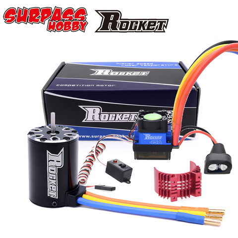 Rocket 540 550 3100KV 4300KV 2600kv 3800KV moteur sans balais 45a 60a 80a ESC pour voiture RC Traxxas Axial Redcat 1:10 1/10 pièces ► Photo 1/6