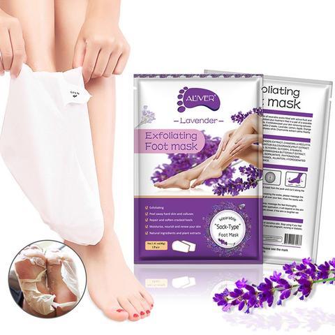 1 sac = 2 pièces exfoliant pied masque chaussettes pour pédicure chaussettes pour pieds Peeling pied masque soins de santé soins de la peau pieds mort enlèvement de la peau ► Photo 1/1