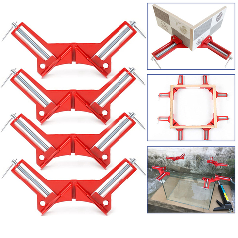 Serre-joint multifonction à Angle droit, pinces à onglet de 100MM à 90 degrés pour cadre photo, support d'angle, outil de travail du bois ► Photo 1/6