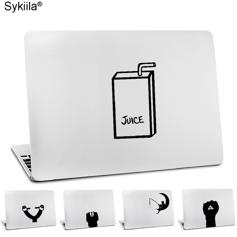 Sykiila – autocollant en vinyle pour Apple MacBook Air 11 13 Pro 13 15 17 Retina 12, étiquette personnelle, peau, boîte de jus d'ordinateur portable, noir, tasse 2022 ► Photo 1/6