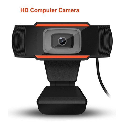 Caméra HD rotative avec microphone, webcam de résolutions 1080, 720 ou 480 pixels, mini accessoire pour ordinateur de bureau et PC portable, dispositif pour enregistrement de vidéo et travail ► Photo 1/5