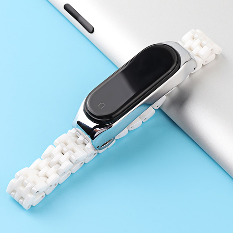 Mi Band 5 bandes de Bracelet en céramique pour Xiaomi Mi Band 4/3 Smart Watch bracelets de remplacement pour femme homme en acier inoxydable ► Photo 1/6