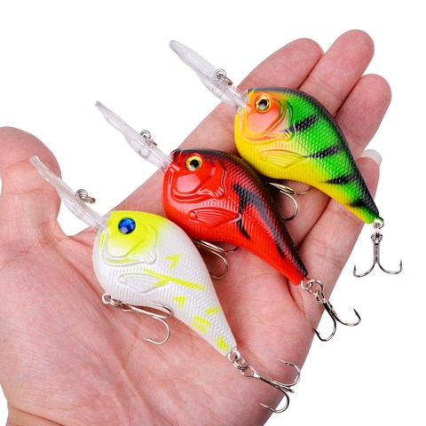 Leurre rigide de type poisson nageur, wobbler, appât artificiel de type poisson nageur idéal pour la pêche au bar, 9.5cm/11g, 1.5/3m ► Photo 1/6