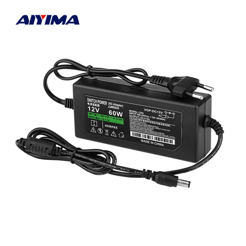 AIYIMA DC12V 5A amplificateur alimentation ca 110-240V à 12V adaptateur secteur pour TPA3116 amplificateurs de puissance maison Audio ampli US prise ue ► Photo 1/6