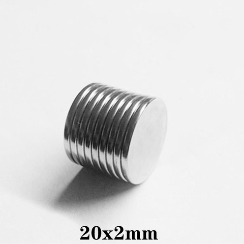 5 ~ 100 pièces 20x2mm puissant aimant magnétique fort 20mm x 2mm aimants permanents au néodyme disque 20x2mm feuille d'aimant rond 20*2 ► Photo 1/6