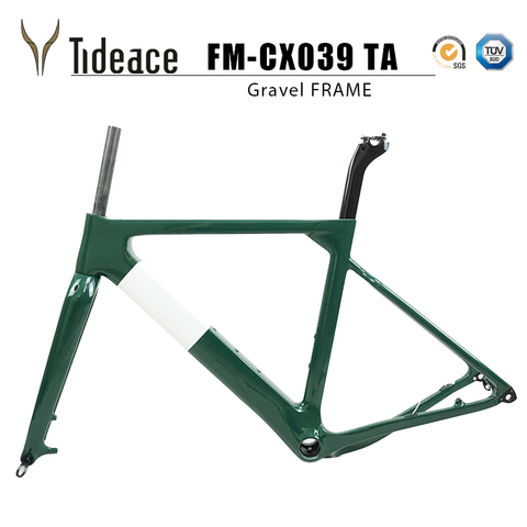 Tideace 2022 Post mount Aero gravier cadre de vélo S/M/L disque vélo carbone gravier cadre QR ou à travers l'axe ► Photo 1/6