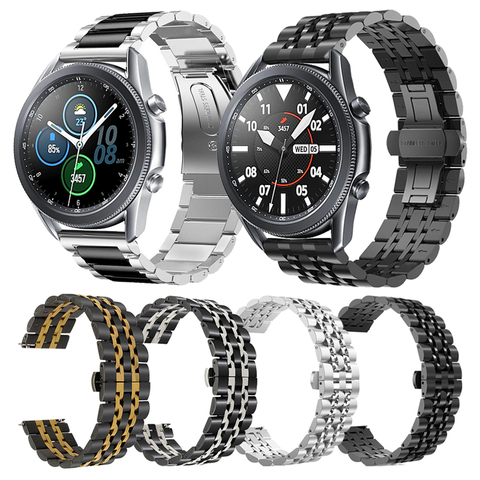 Bracelet en métal pour Samsung Galaxy montre 3 45mm 41mm sangles Bracelet pour Samsung Galaxy Watch3 Bracelet en acier inoxydable Bracelet de montre ► Photo 1/6