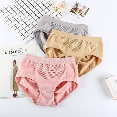 Femmes sous-vêtements en coton Sexy culottes sans couture caleçons pour femme pur coton doux slips taille moyenne slips Lingerie pour les femmes ► Photo 1/6