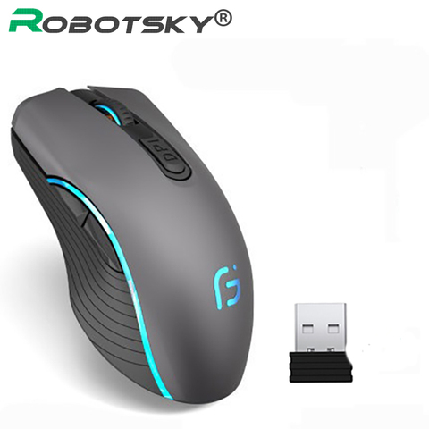 Souris optique ergonomique 2 en 1, Bluetooth 4.0 + 2.4Ghz, 2400DPI, Rechargeable par USB, Portable, pour ordinateur Portable ► Photo 1/6