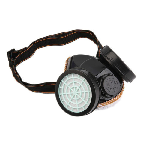 Nouveau filtre de Protection double masque à gaz chimique gaz Anti-poussière peinture respirateur masque facial avec lunettes sécurité industrielle ► Photo 1/6