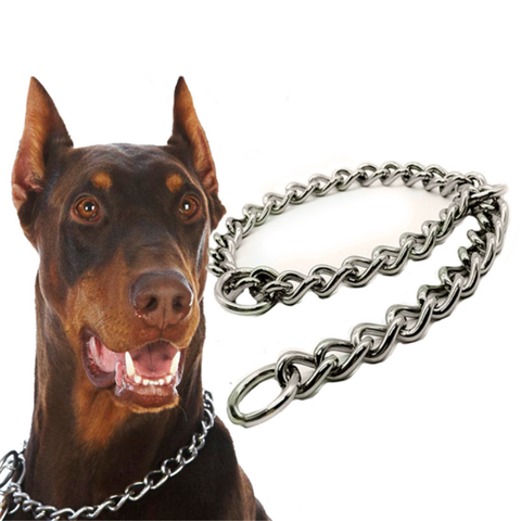 Collier serpent en métal en acier inoxydable, 4 tailles réglables, collier d'entraînement pour chiens avec nom, contrôle de sécurité pour petits et grands chiens #127 ► Photo 1/6