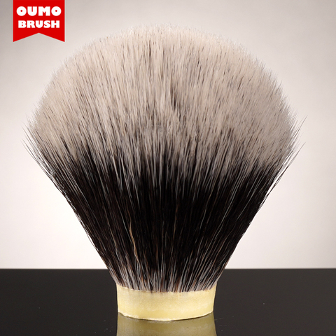 OUMO brosse-imiter le plus beau noeud de brosse de rasage de noeud de cheveux synthétiques à deux bandes ► Photo 1/4