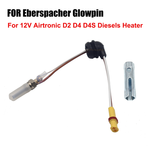 12V / 24V pour Eberspacher Glowpin bougie de préchauffage en céramique 1000-8000KVA pour Airtronic D2 D4 D4S Diesels chauffage avec clé ► Photo 1/6