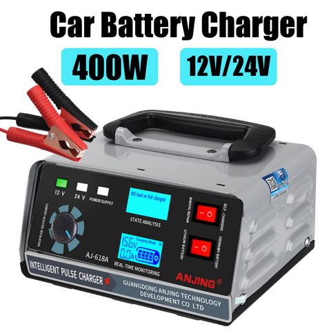 Chargeur de batterie intelligent 12V/24V chargeur de batterie automobile mainteneur 400W chargeur de filet pour voiture camion bateau moto RV ► Photo 1/6