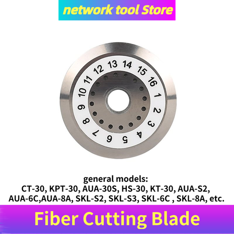 COMPTYCO AUA-S2/6C/8A SKL-S2/S3/6C/8A CT-30 AUA-30S HS-30 KT-30 KPT-30 fendoir optique de fibre de 16-face lame d'acier de tungstène ► Photo 1/6
