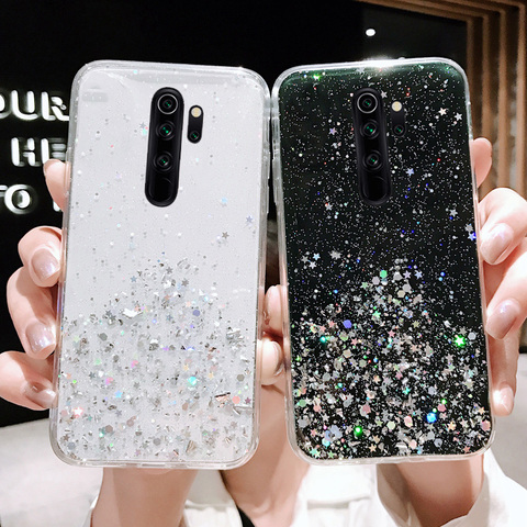 Étoile à paillettes Pour Realme C12 C15 3 5 6 Pro C2 C3 X50 C11 Pour OPPO A52 A5 A9 2022 A92 A92S Couverture ► Photo 1/6