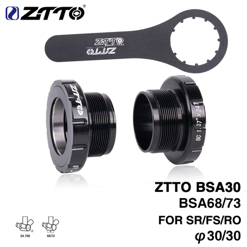ZTTO BSA30 BB68 BSA 68 73 vtt vélo de route supports de fond externes pour pédalier BB Rotor Raceface SLK BB386 30mm ► Photo 1/6