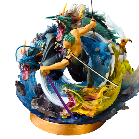 Une pièce GK figurine KO BP Studio Zoro trois épée Style Dragon Anime Figma modèle 40cm grande taille Statue Collection jouet ► Photo 1/6
