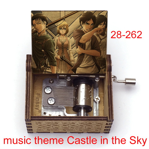 Shingeki no Kyojin attaque des titans, château à thème musical imprimé dans le ciel, boîte à musique, fans d'anime, cadeau pour amis ► Photo 1/6