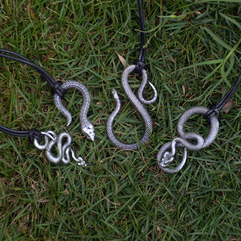 4type sorcière collier sous forme de Serpent Serpent pendentif amulette magique gothique païen bijoux pour les femmes ► Photo 1/6