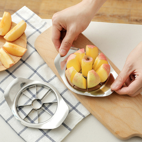 Coupe-pomme en acier inoxydable, trancheur de fruits, trancheuse de pommes, coupe-poire, couteau éplucheur, outil de coupe, nouveau, 1 pièces ► Photo 1/5