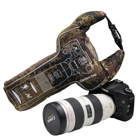 Appareil photo reflex numérique sacoche pochette étui pour Canon Nikon avec 70-200mm 70-300mm EF 28-300 80-400 100-400 stockage de protection antichoc ► Photo 1/6