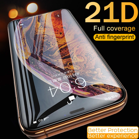 Protecteur d'écran, en verre trempé, pour iPhone 11 Pro Max 6 6S 7 8 Plus X Xs Max Se 2022 Xr 8 Plus ► Photo 1/6