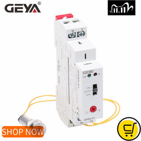 GEYA-interrupteur de crépuscule, GRB8-01 Din Rail, capteur photoélectrique, relais AC110V-240V, allumage automatique et désactivation ► Photo 1/6