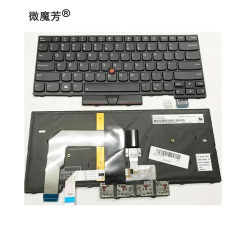 Clavier anglais rétroéclairé pour Lenovo Thinkpad, pour modèles T470, T480, A475, A485, 01AX569, 01AX487, 01AX528, 01HX419 US ► Photo 1/3