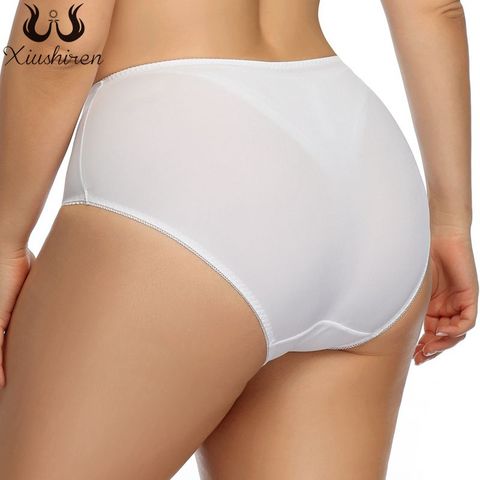 Xiushiren femmes culottes grande taille lait soie mince Transparent Sexy culotte grande taille femmes sous-vêtements femme été L-6XL ► Photo 1/6