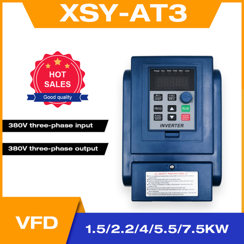 VFD AC 380V 750W/1.5kW/2.2KW/4KW variateur de fréquence 3 phases régulateur de vitesse onduleur moteur VFD onduleur payer navire XSY-AT3 ► Photo 1/6