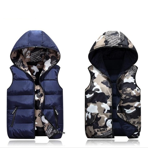 Parent-enfant correspondant tenues Camouflage enfant gilet coton filles garçons gilet enfants veste vêtements d'extérieur pour enfants pour 100-185cm ► Photo 1/6