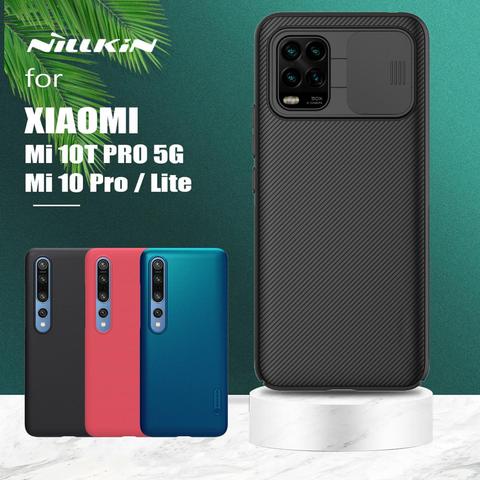 Pour Xiaomi Mi 10T Pro 5G étui Nillkin CamShield glissière caméra protection étui Super givré bouclier pour Xiaomi Mi 10T Lite 10 Pro 5G ► Photo 1/6