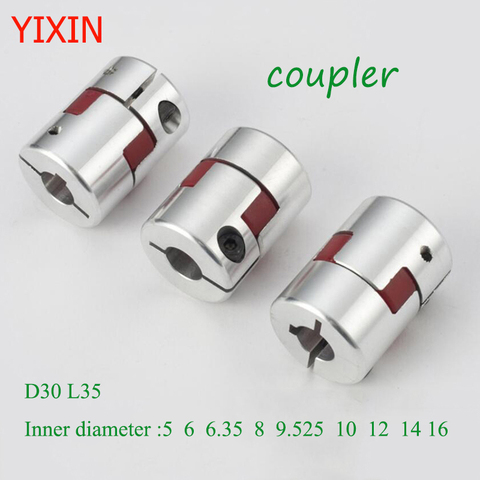 D30L35 coupleur D30 L35 trois mâchoires Aluminium prune Flexible arbre accouplement moteur connecteur Flexible Coupler5/6/6.35/8/10/12/14/16mm ► Photo 1/6